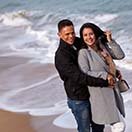 Quint and Stephanie by the sea in San Sebastian